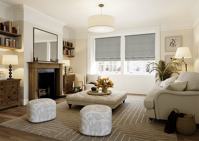 Clarendon, Serene Grey - Roman Blind - Image 6